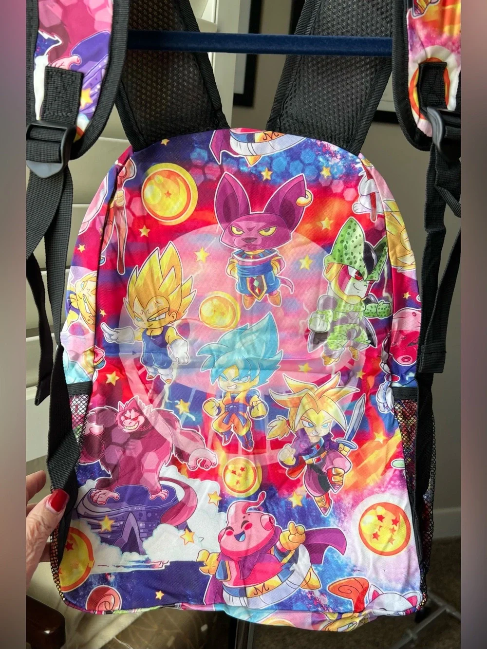 Kids NEW Colorful Anime-Print Backpack - Pink Multicolor